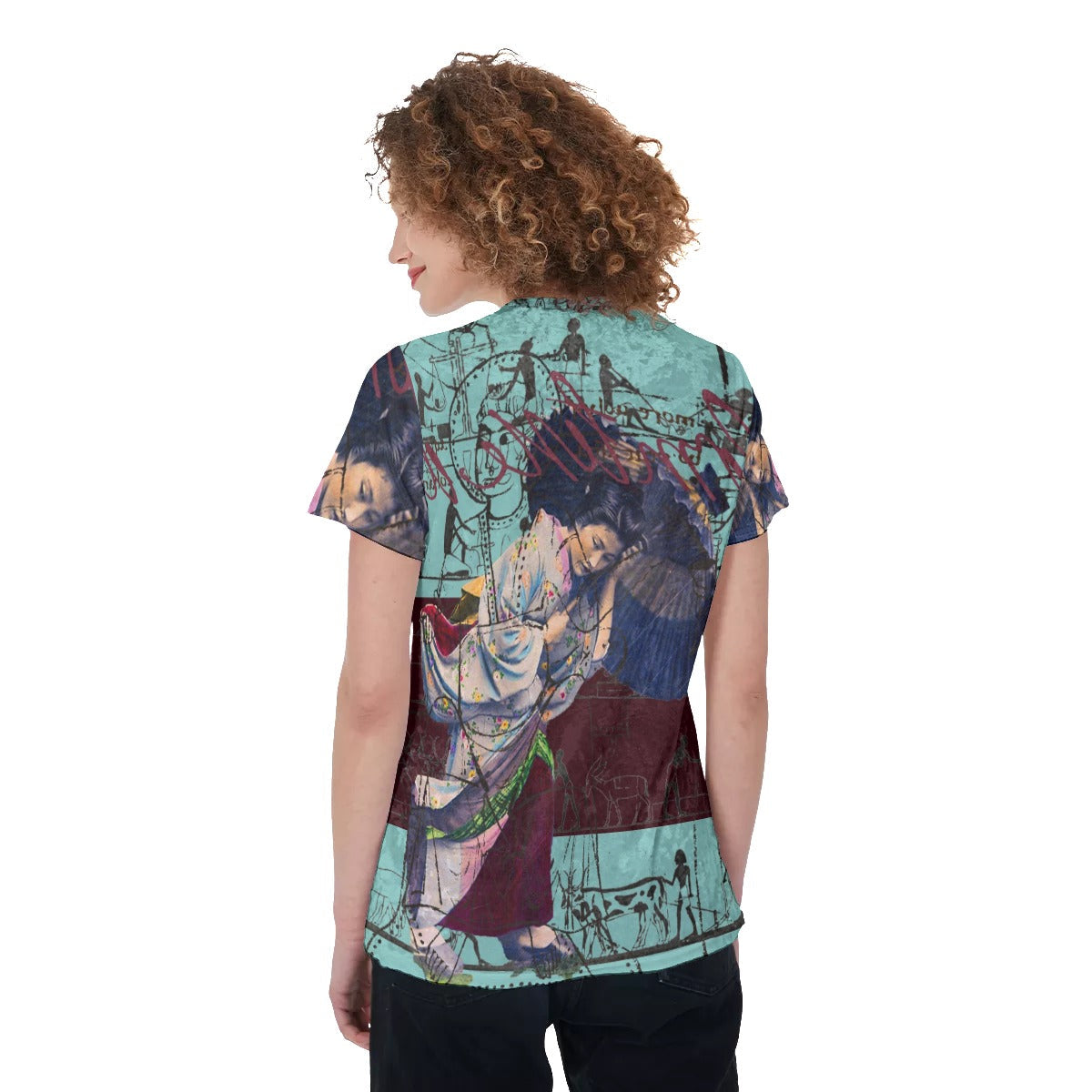 RAIN Women's Velvet All Over Print Tee