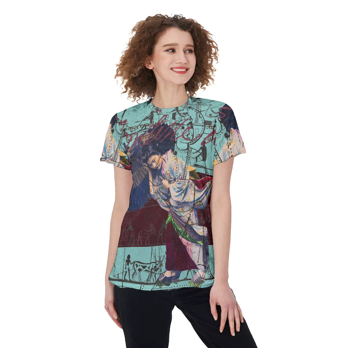 RAIN Women's Velvet All Over Print Tee